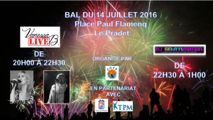 concert Vanessa B. Live - Bal du 14 juillet 2016 - Le Pradet ( 83 ) - COFP - Chanteuses et DJ