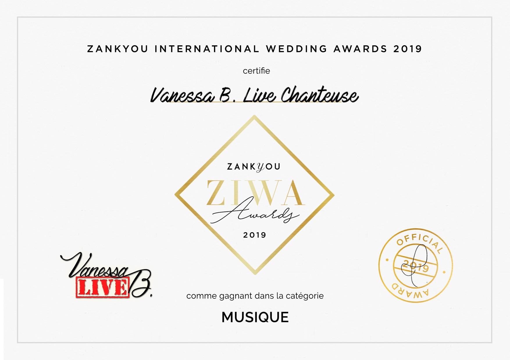 zankyou - prix ziwa - 2019 - récompense - mariage